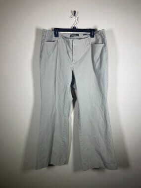 Eddie Bauer Stone Wash Khakis Women's Pants Flat Front 18W